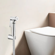 Ornamix Chrome Health Faucet with Dual Flow and 1 Meter 304-Grade SS Hose & Hook